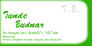 tunde budnar business card